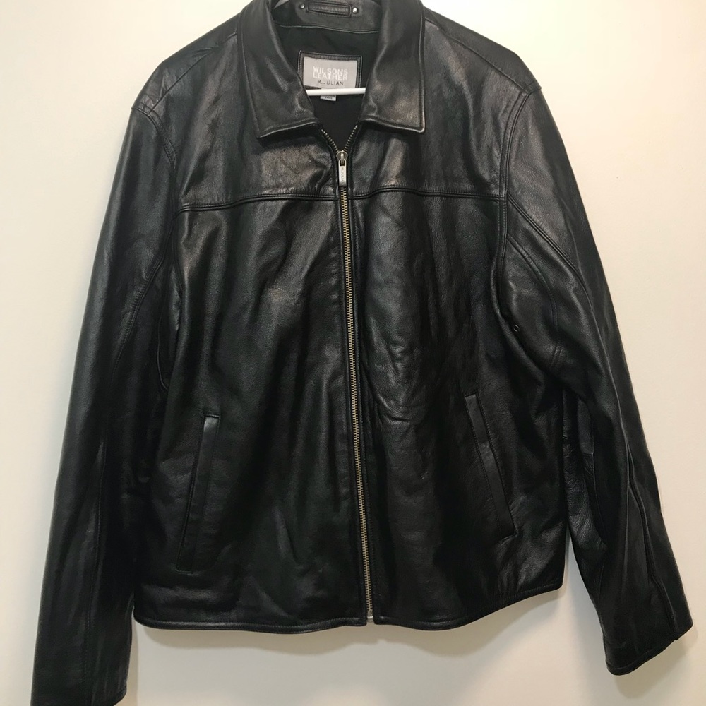 Men’s Marc Julian Black Leather jacket size Large